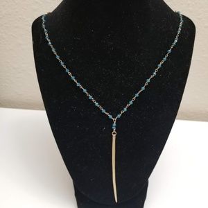 NWT Canvas Delicate Spear Y-Necklace